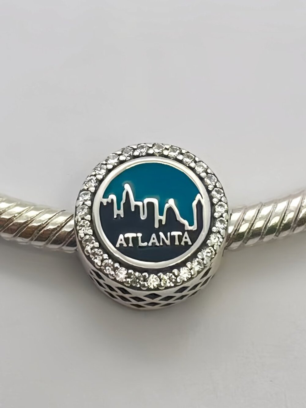 Pandora Atlanta Exclusive Dangle Charm Travel Pendant, S925 Sterling Silver